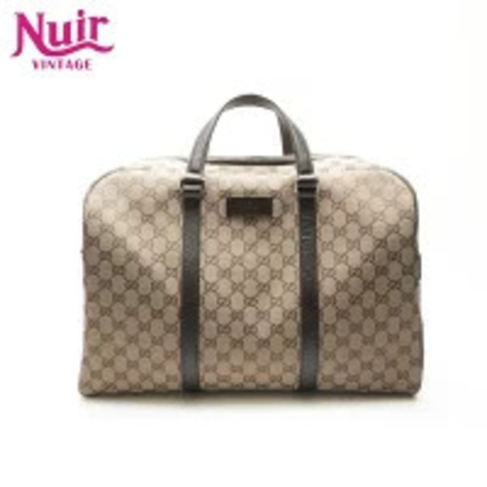 Gucci GG Canvas Boston Bag Brown